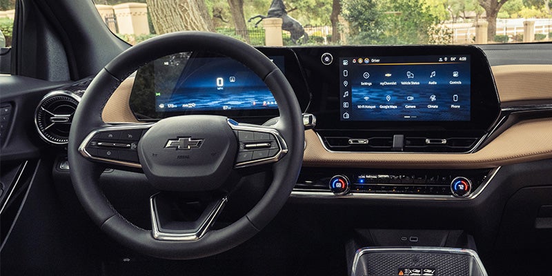 Front dashboard and wheel of 2027 Chevrolet Equinox